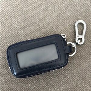 Blue Leather Keychain keyfob Pouch